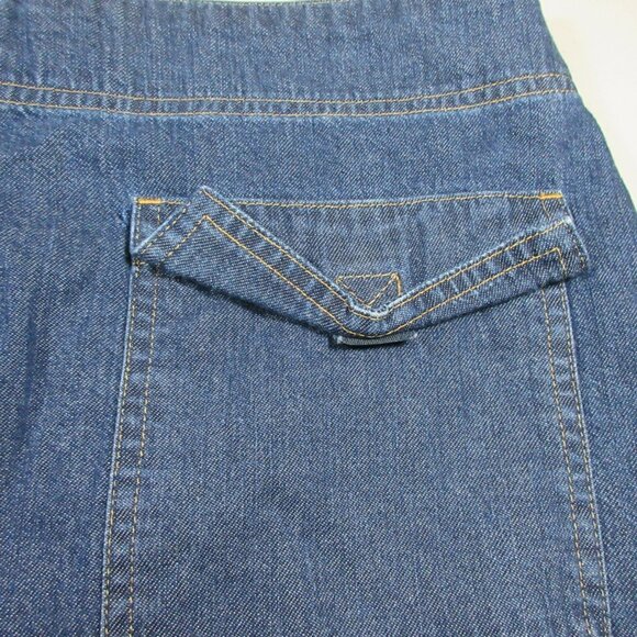 Eddie Bauer womens A-line maxi flap pocket denim jean skirt 16 EUC - Picture 8 of 9